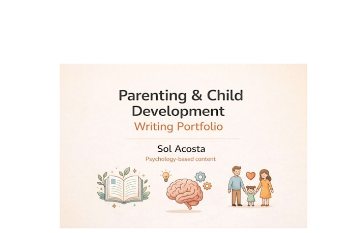 write parenting and child development articles